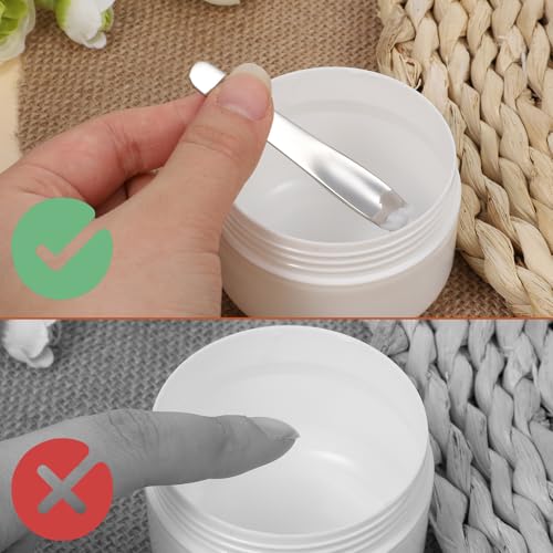 10 Pcs Cosmetic Spatula Set - Reusable Plastic & Metal Makeup Scoops