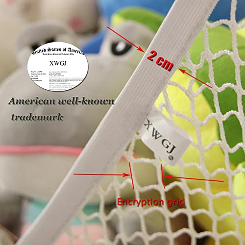 Jumbo Pink Stuffed Animal Hammock - 75" Large Corner Toy Storage Net