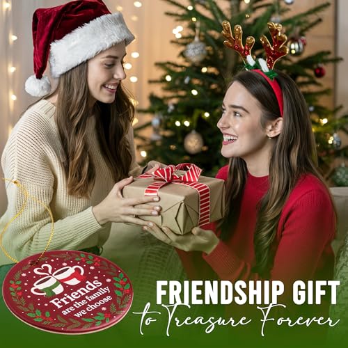 Ceramic Friendship Ornament - Heartwarming Christmas Gift for Friends