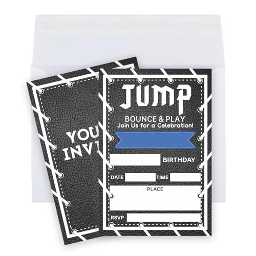 Bounce House Birthday Party Invitations with Envelopes 4x6 20ct