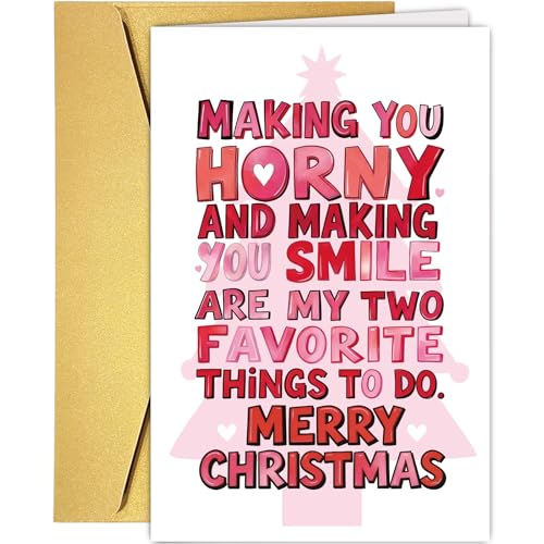 Naughty Christmas Card for Boyfriend - Funny Holiday Card
