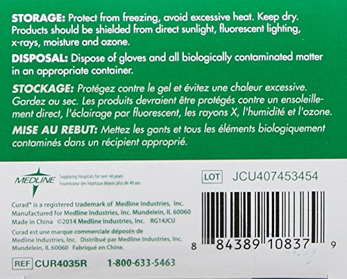 Curad Powder-Free Vinyl Exam Gloves - Disposable Adult Size, 50 Count