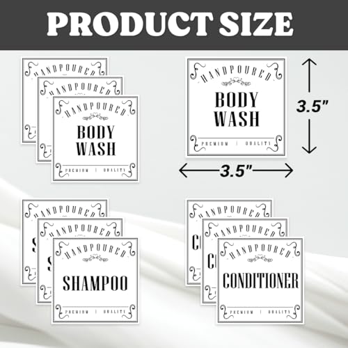 Vintage Apothecary Bathroom Bottle Labels - 18 Waterproof Stickers