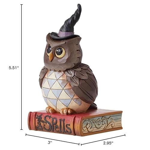 Enesco Jim Shore Heartwood Creek Halloween Owl Pint-Sized Figurine, 5.51 Inch, Multicolor