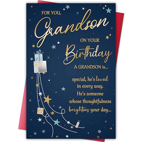 Heartfelt Birthday Card for Grandson from Grandparents