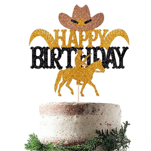 Cowboy Cake Topper - Western Theme Birthday Decoration