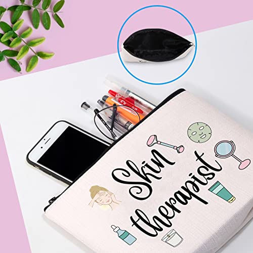 Skin Therapist Zipper Pouch Esthetician Appreciation Makeup Bag