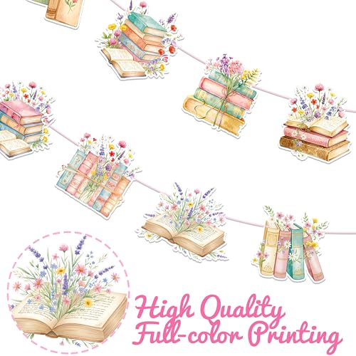 Book Themed Retirement Party Banner Set - Floral A New Chapter Decor
