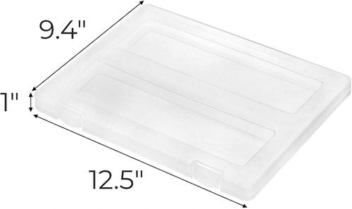 Hiceeden 4 Pack Plastic Project Case - Slim Document Holder for 8.5"x11" Files | Transparent Scrapbook Storage