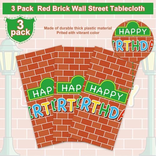 Cookie Tablecloths - 3 Pcs Disposable 54 x 108 Inch for Birthday Party