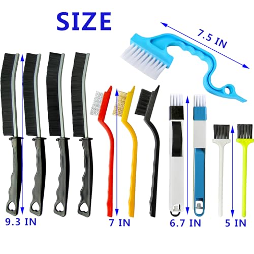 CRAFNEW 12-Piece Crevice Cleaning Brush Set for Deep Cleaning