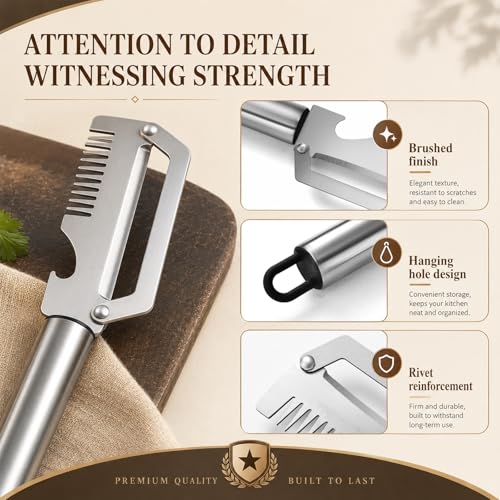 4-in-1 Stainless Steel Multifunctional Kitchen Peeler Tool