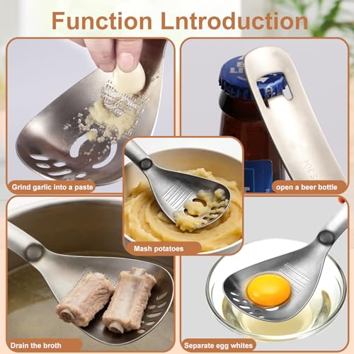 SQKM 5-in-1 Multifunctional Cooking Spoon - Stainless Steel Kitchen Tool
