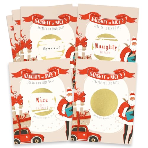 Naughty or Nice Christmas Scratch-Off Cards - 40-Pack Game