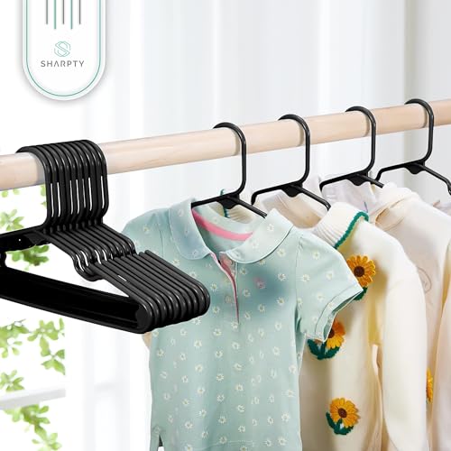 Sharpty Kids Plastic Hangers - 40 Pack Durable Children's Clothing Hangers