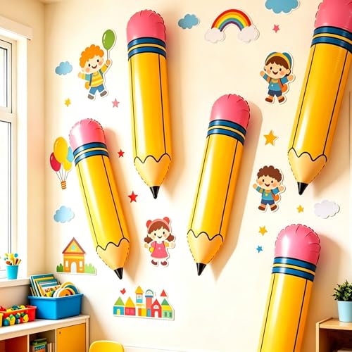 27 Inch Pencil Balloons for Back to School Decorations - 2 Pack