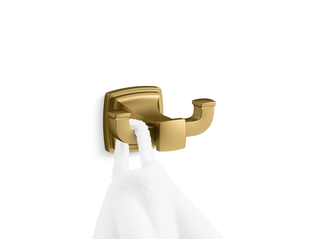 Kohler 27411-2MB Riff® Double Robe Hook, Vibrant Brushed Moderne Brass