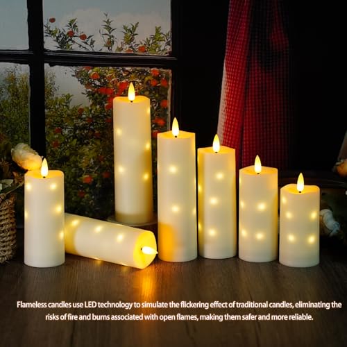 Nimiko Waterproof Flameless LED Candles with Timer & Remote - Ivory, 2 Pack