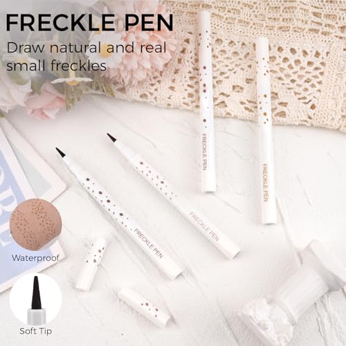 LYRADEW Faux Freckle Pen - Waterproof Long-Lasting Fake Freckles Stamp 02 Natural Coffee