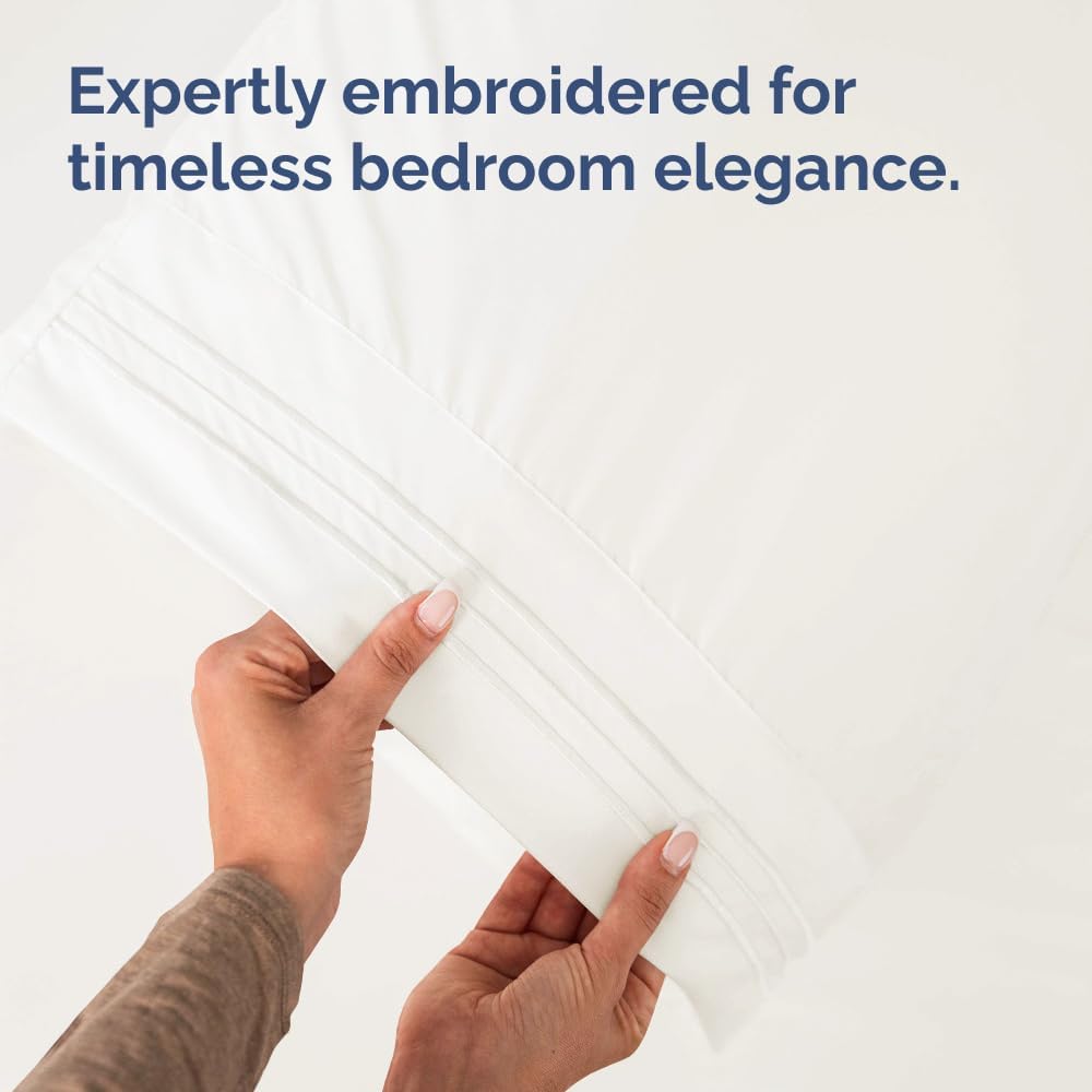 Skiennix Body Pillowcases Set of 2 | 20x54 Long Soft Covers for Comfortable Sleep - Antique White, Machine Washable