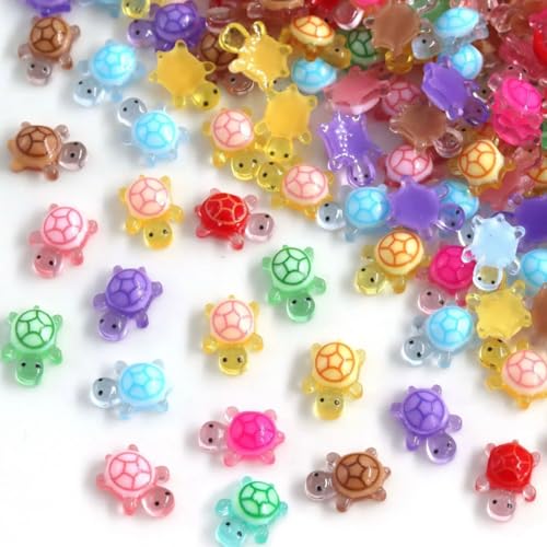 200 Mini Glow-in-the-Dark Turtle Figurines for Crafts