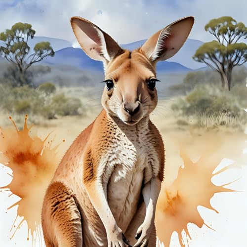 Happy Birthday Kangaroo Card - Eco-Friendly Greeting Card
