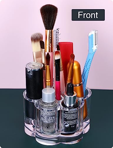 MOSIKER Acrylic Flower Lipstick Holder - 12-Slot Cosmetic Organizer