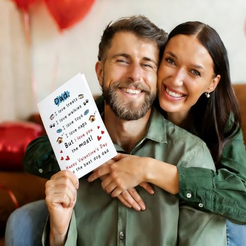 Funny Dog Dad Valentine's Day Card - Cute Gift from Dogs