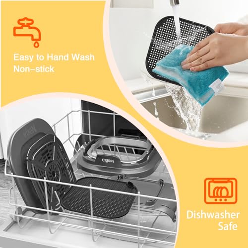 2-Pack Silicone Splatter Screen for Ninja Air Fryer - Upgraded Vents