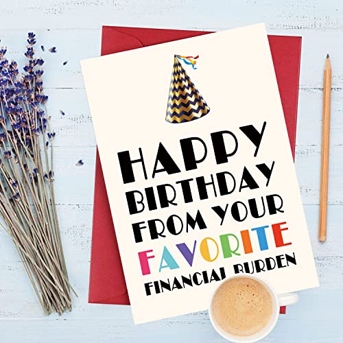 Funny Happy Birthday Card for Dad from Son or Daughter