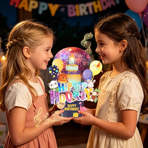 3D Pop Up Kids Birthday Card with Music & Lights