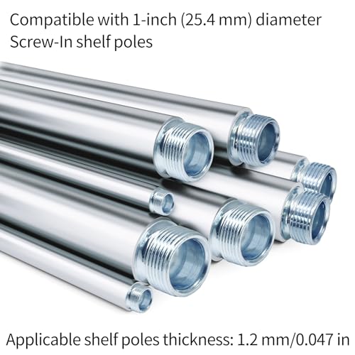 8-Pack Metal Rack Connectors for 18mm Wire Shelving