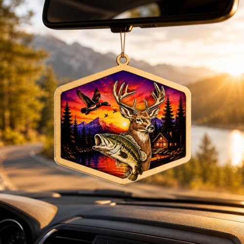 Rustic Mountain & Forest Christmas Ornament - Hunting & Camping Decor - Mountain Ornament 2