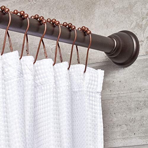 iDesign Bronze Shower Curtain Rings - Set of 12, Smooth Gliding