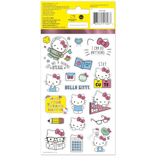 Sanrio Hello Kitty BTS Sticker Set - 4 Sheets of Decorative Decals for Kids & Collectors