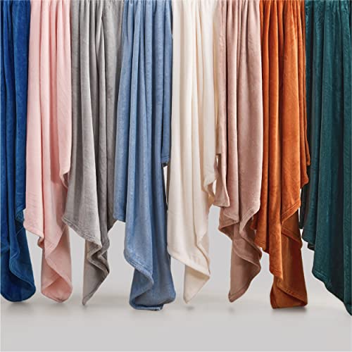 Bedsure Twin Fleece Blanket - Soft Pink Plush 300GSM Cozy Throw