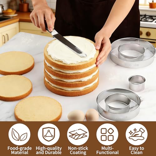 9-Piece Stainless Steel Cookie Cutter Set with Dough Scrapers