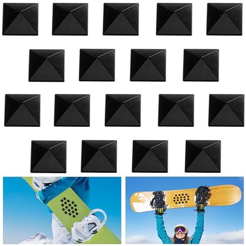 18 Pcs Snowboard Stomp Pads- Pyramid Studs Snowboard Grip Stomp Pad- Anti-Slip Ski Snowboard Stomp Pad Mat, Provides Extra Grip for Snowboarding