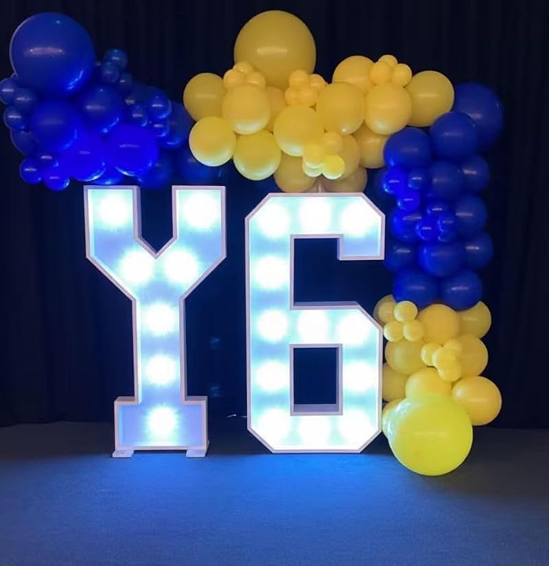 85pcs Blue and Yellow Balloon Arch Kit - 12 Inch Latex Party Decorations