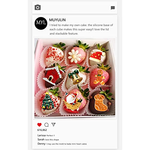 Christmas Silicone Fondant Mold Set for Cake Decoration - Santa, Tree, Sled, House