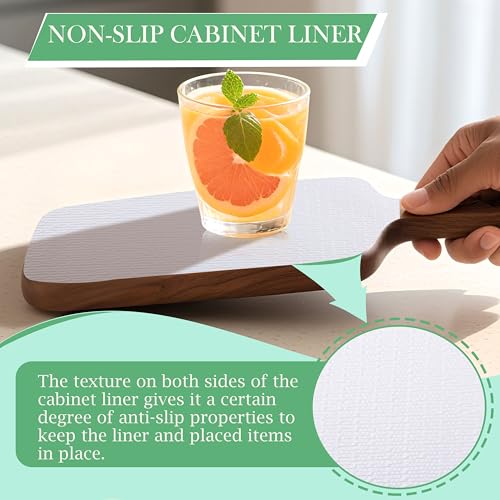 Non-Slip Cabinet Shelf Liner, 11" x 240" Waterproof Drawer Liner for Kitchen