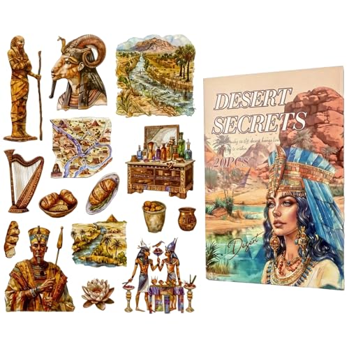 Desert Secrets Egypt Sticker Book | 20 Premium Washi Stickers
