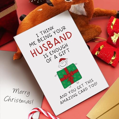 Funny Christmas Card for Wife - Hilarious Xmas Greeting