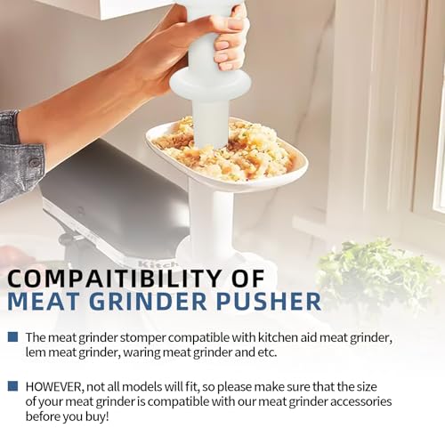Universal Meat Grinder Pusher Stomper, 9.8-inch Food-Grade HDPE Replacement