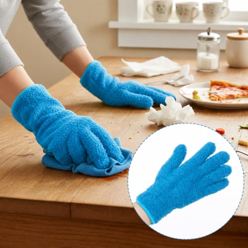 Microfiber Plant Dusting Gloves for Indoor & Outdoor Cleaning
