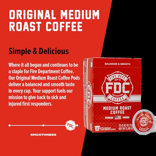 Fire Department Coffee Original Medium Roast K-Cup Pods - 12 Count
