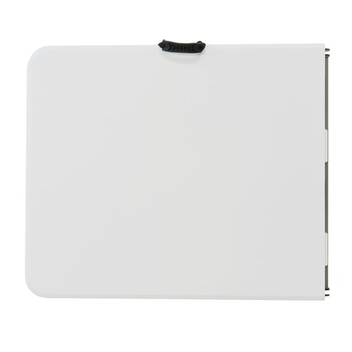 Elama 6 Foot Folding Table in White Plastic, Portable Long Foldable Table for Indoor Outdoor Picnic Camping & Parties
