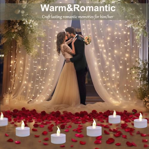 Flameless LED Tea Light Candles with Remote & Timer - Warm White 24 Pack