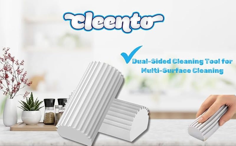 CLEENTO Damp Duster Cleaning Sponge - Multi-Surface Dust Remover (2 Pack)