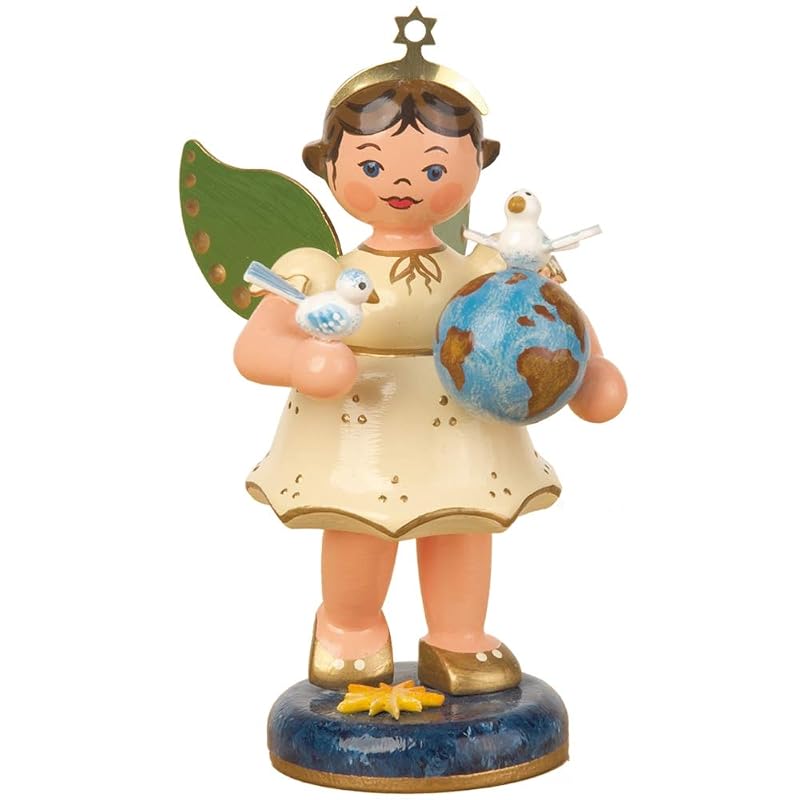 Hand Painted German Christmas Angel 10 cm / 4 in - Hubrig Volkskunst